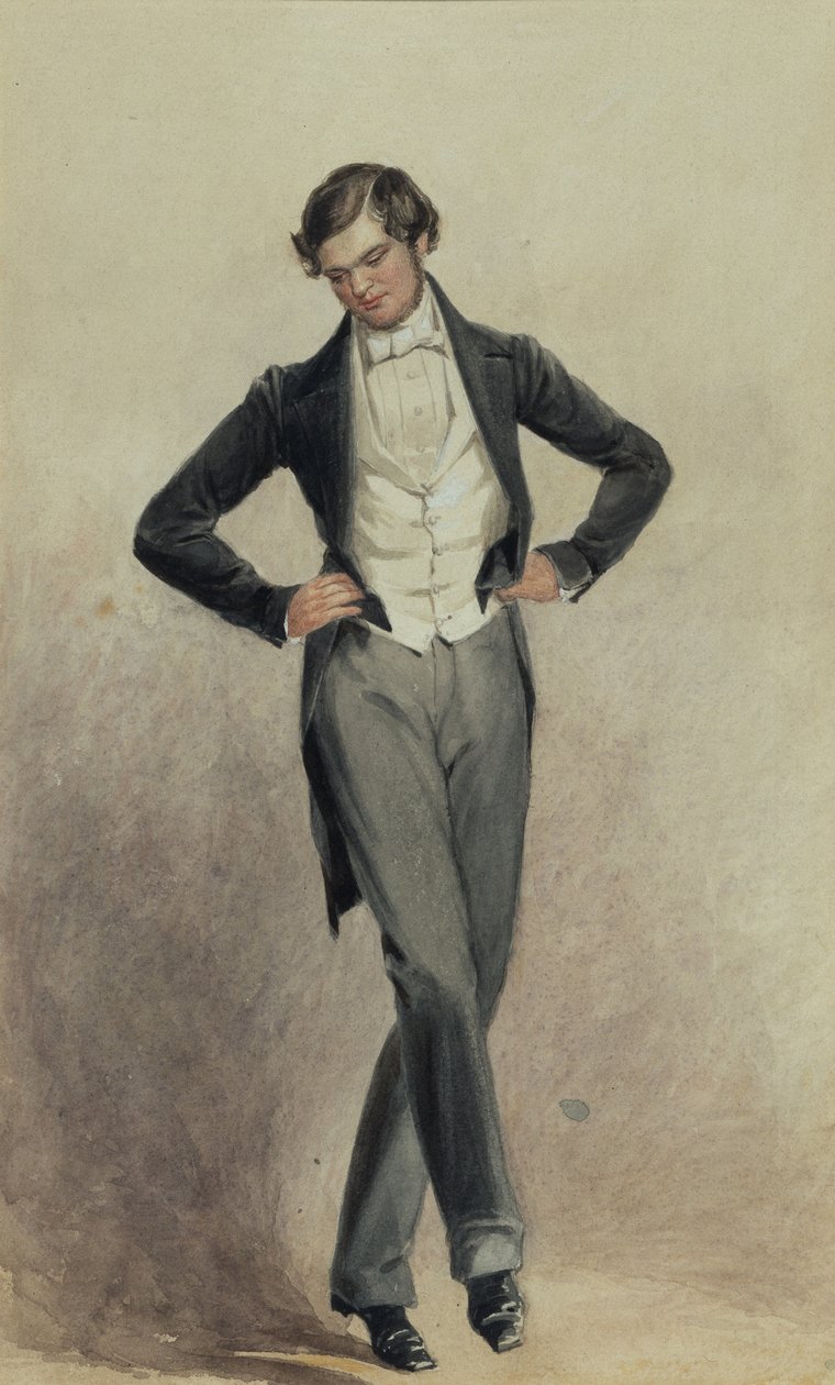 Footman (akvarell på papir) av William Henry Hunt