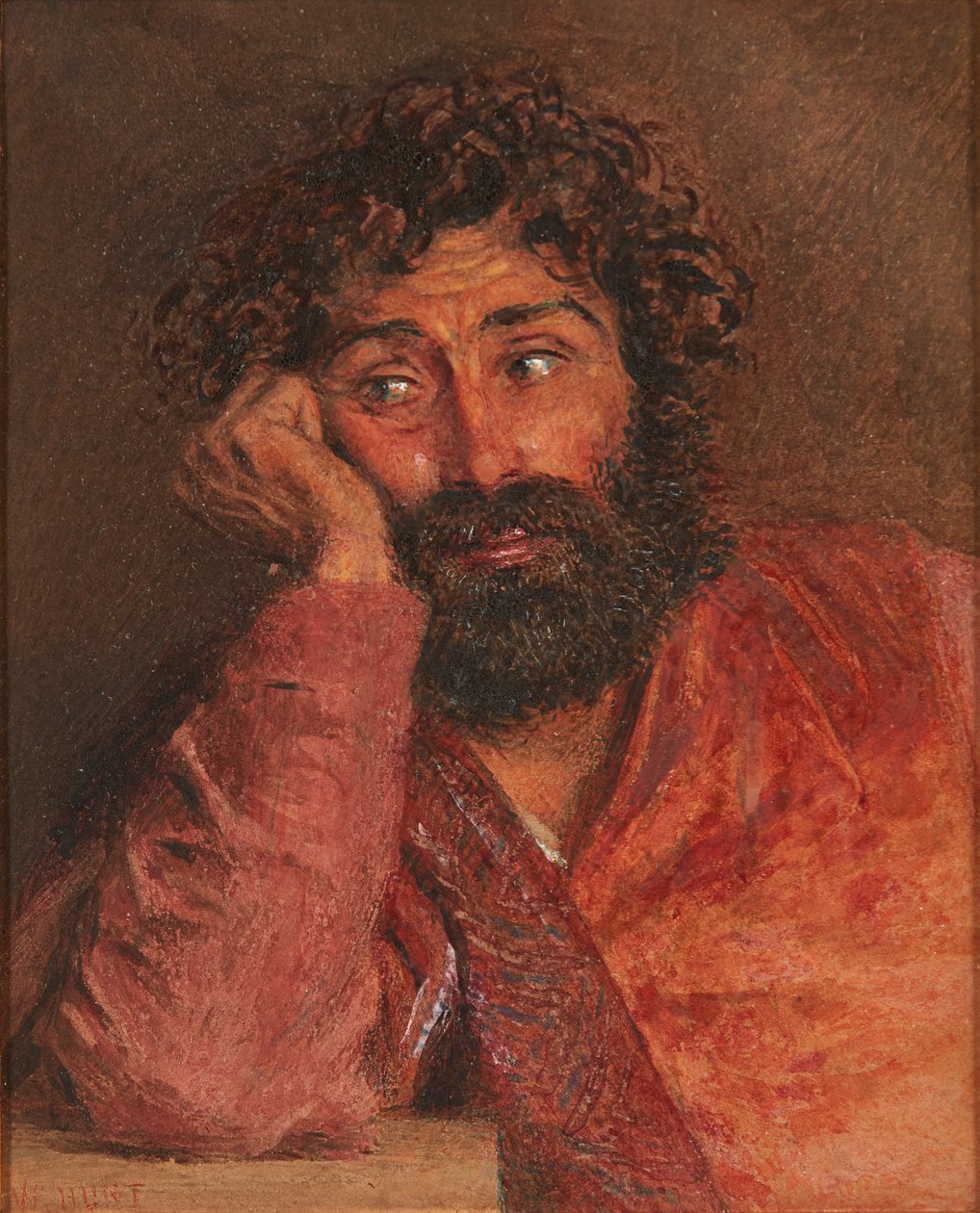 Portrett av en mann (akvarell) av William Henry Hunt