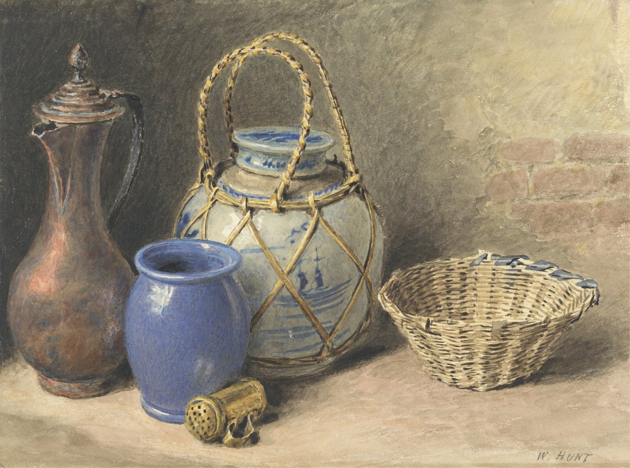 Stilleben med ingefærkrukke, ca. 1825 (wc over grafitt på papir) av William Henry Hunt