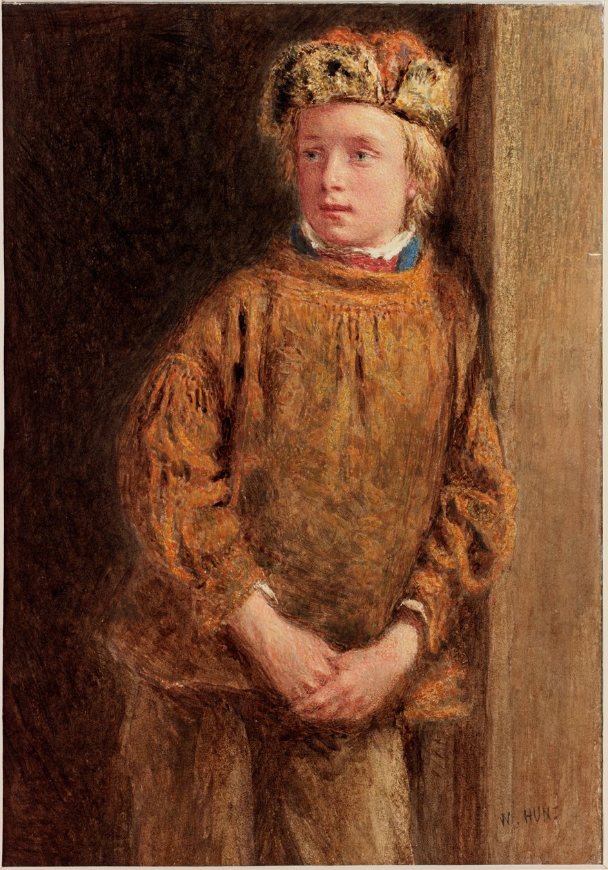 The Fisherboy (bc og wc på vevd papir) av William Henry Hunt