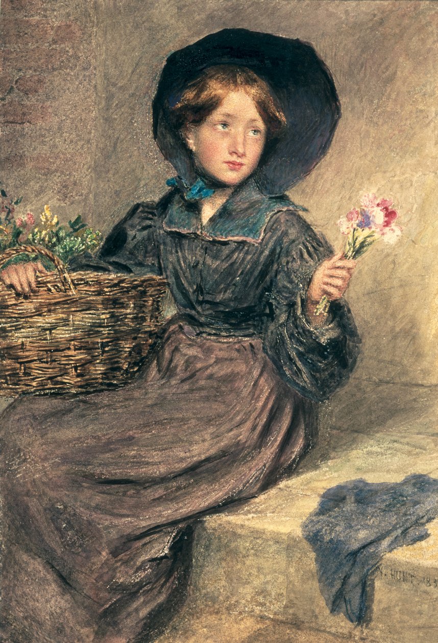 Blomsterjenta av William Henry Hunt