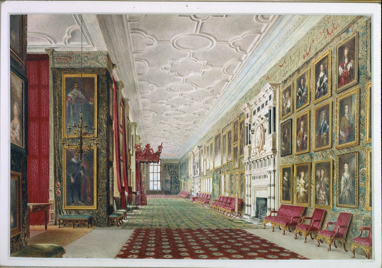 The Long Gallery, Hardwick av William Henry Hunt
