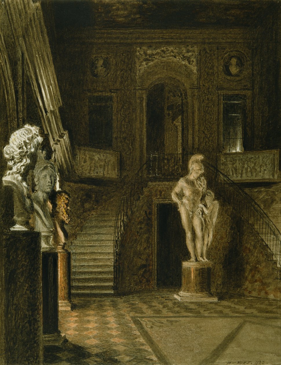 The Painted Hall på Chatsworth av William Henry Hunt