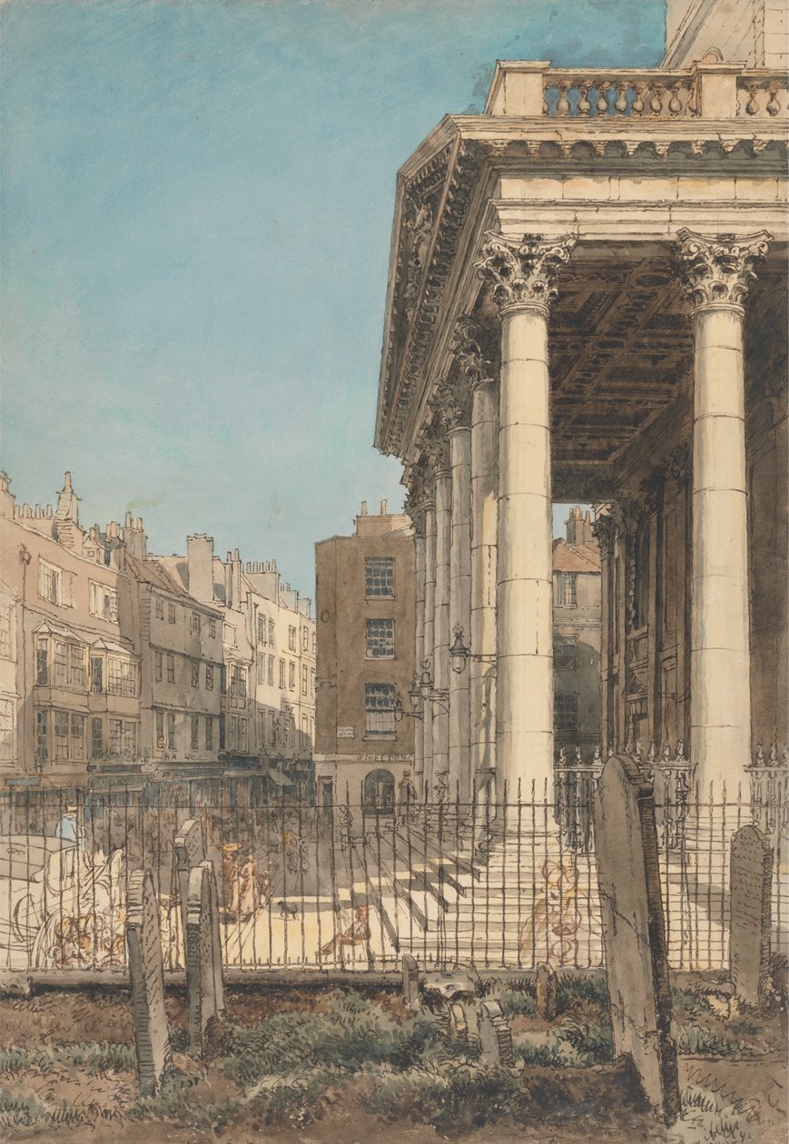 Portikoen til St. Martin-in-the-Fields av William Henry Hunt