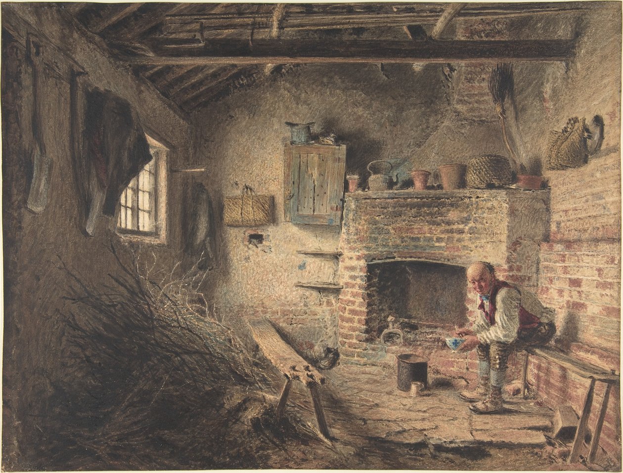 Skoghoggerens frokost (Kvistsamlerens måltid) av William Henry Hunt