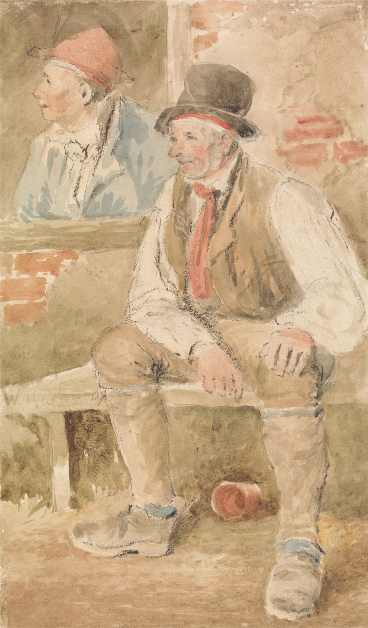 To bønder ved et vindu av William Henry Hunt