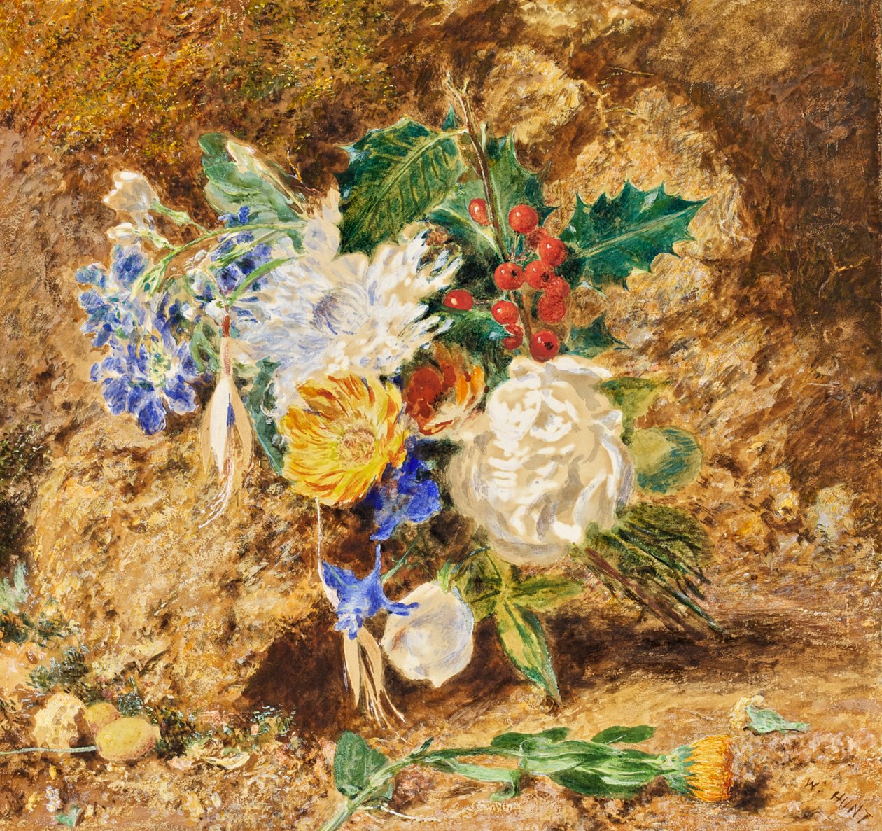 Vinterblomster, ca. 1850 av William Henry Hunt
