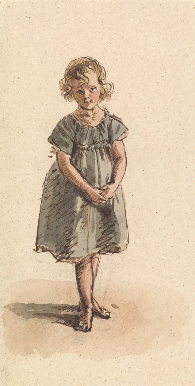 Ung jente som står barbeint av William Henry Hunt