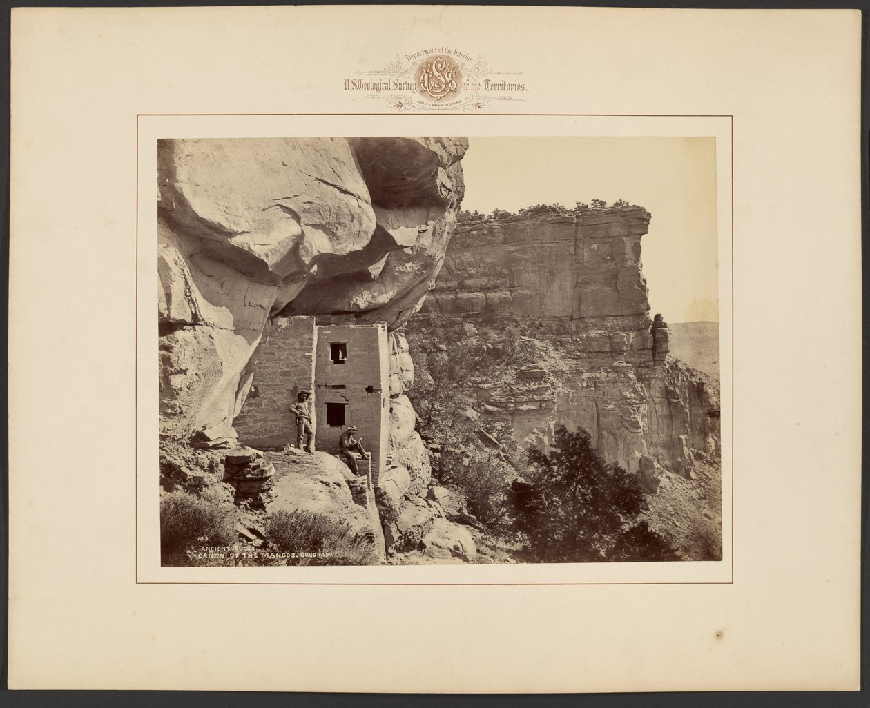 Antikke ruiner i Mancos-canyonen, Colorado av William Henry Jackson