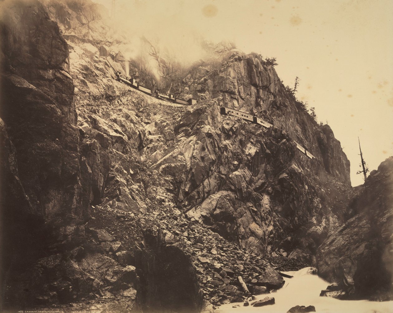 Canyon of the Rio las Animas, ca. 1882-1886. av William Henry Jackson