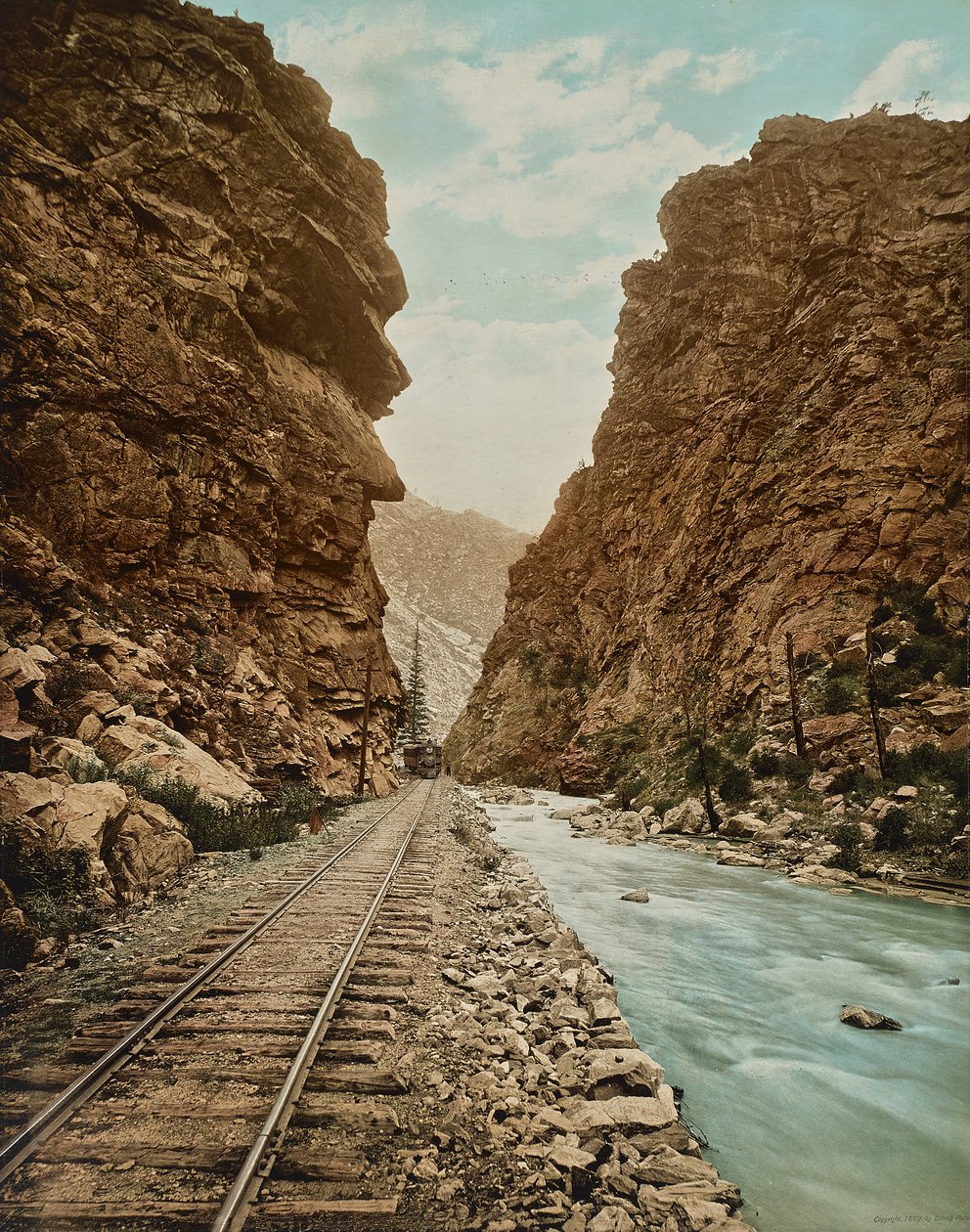 Clear Creek Canyon, Colorado, ca. 1899 (fotolito) av William Henry Jackson