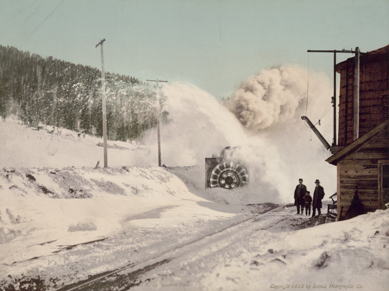 Colorado snøplog på Colorado Midland Railroad ved Hagerman Pass av William Henry Jackson