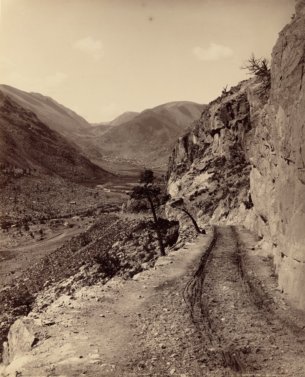 Georgetown, Colorado, sett fra Democratic Mountain av William Henry Jackson