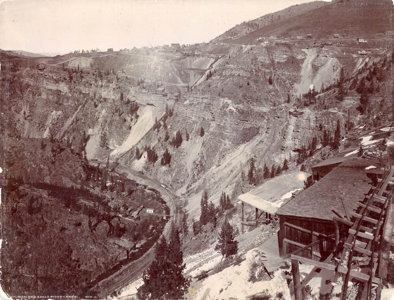 Gilman og Eagle River Canyon, ca. 1880-90 av William Henry Jackson