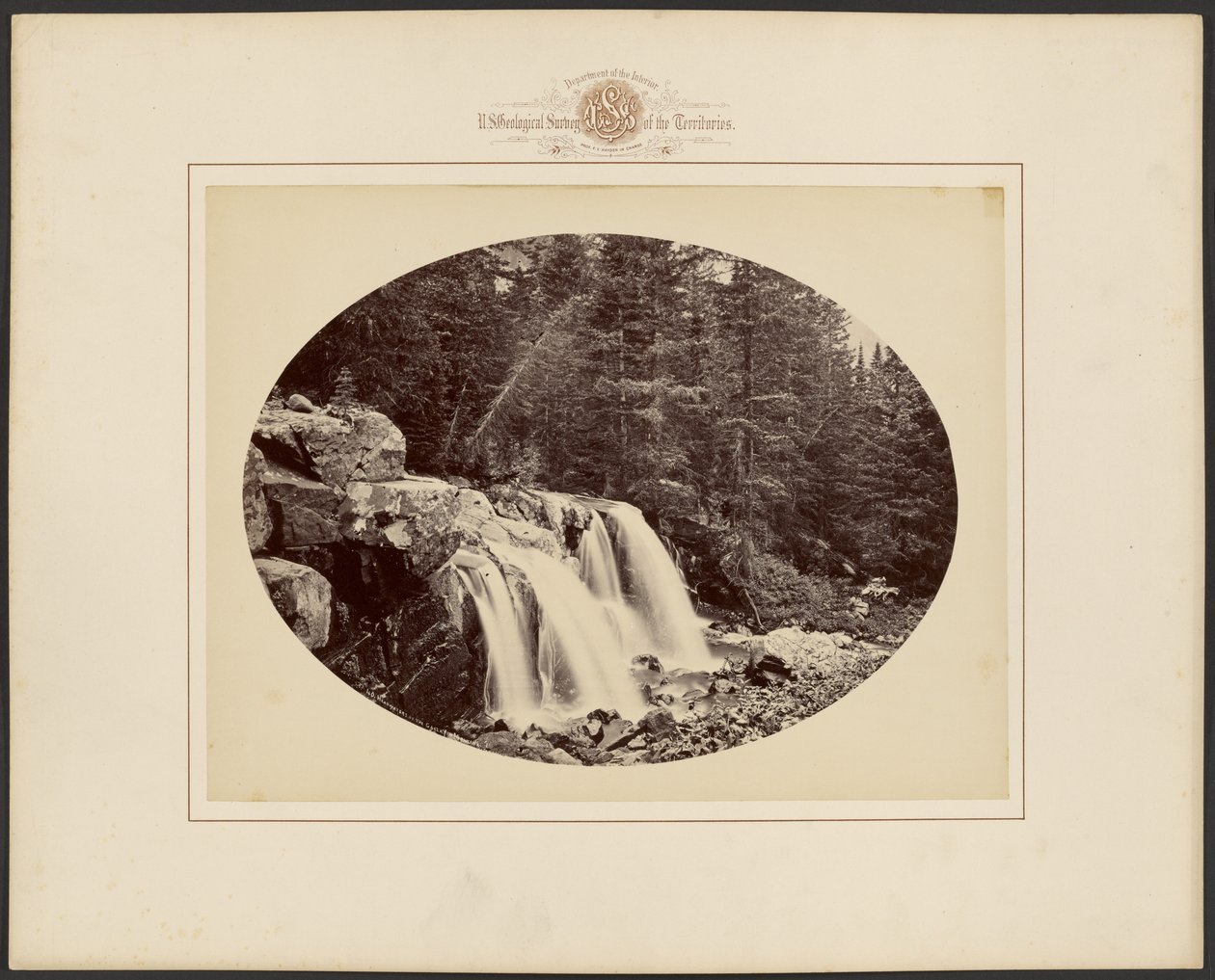 Kildeområder i Gallatin County, Yellowstone nasjonalpark, Montana av William Henry Jackson