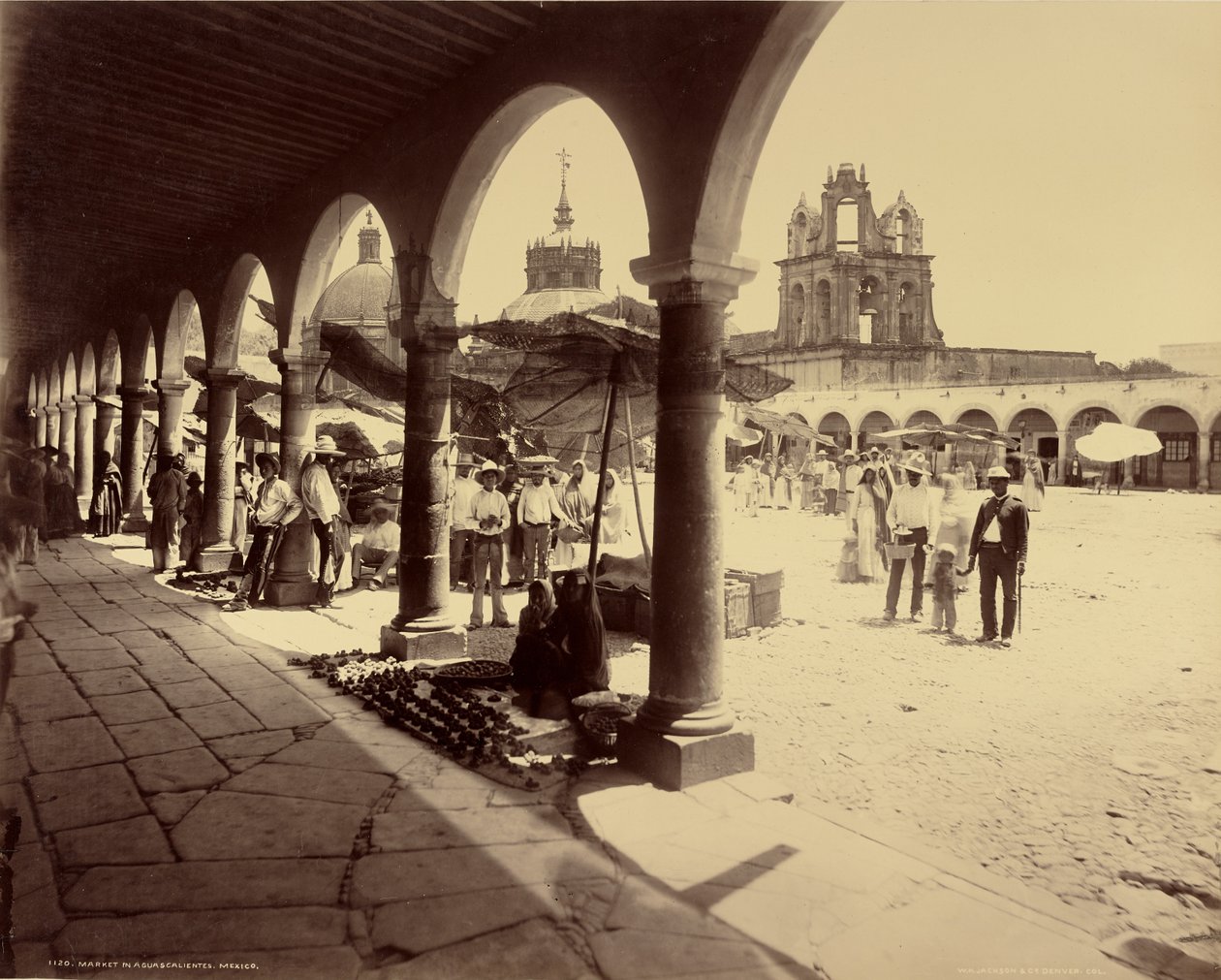 Marked i Aguascalientes, Mexico av William Henry Jackson
