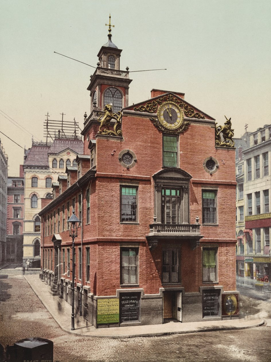 The Old State House, Boston, Massachusetts, ca. 1900 (fotokrom) av William Henry Jackson