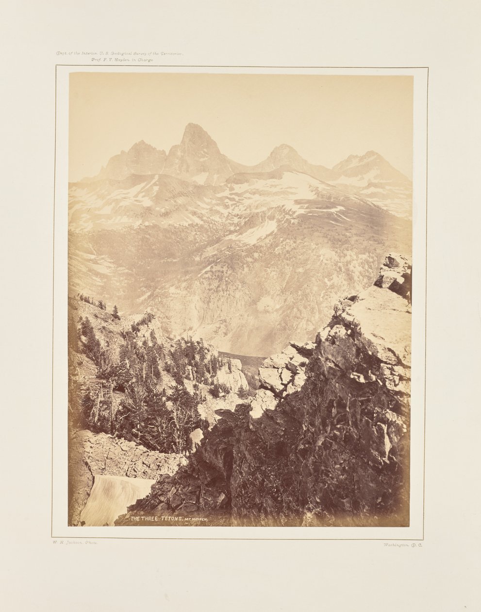 De tre Tetonene, Mount Hayden av William Henry Jackson