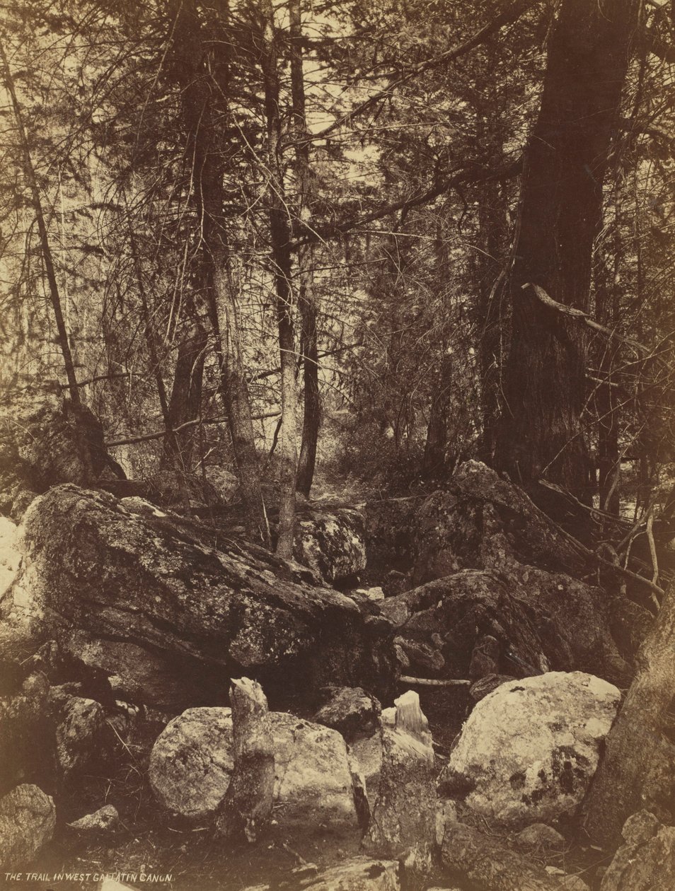 Stien i West Gallatin Cañon, ca. 1870-årene. av William Henry Jackson