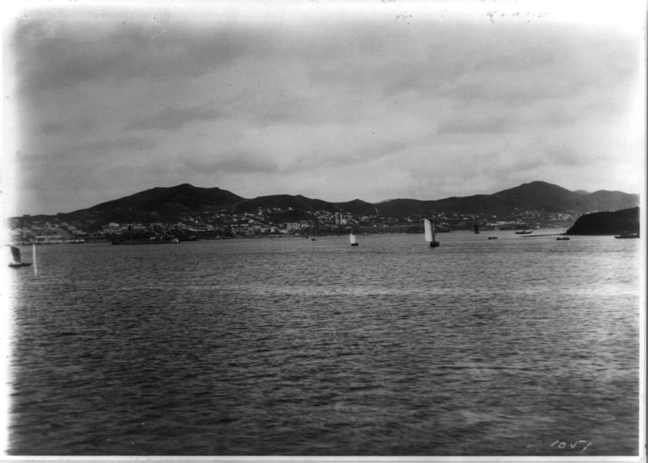 Vladivostok - panoramautsikt fra havnen av William Henry Jackson