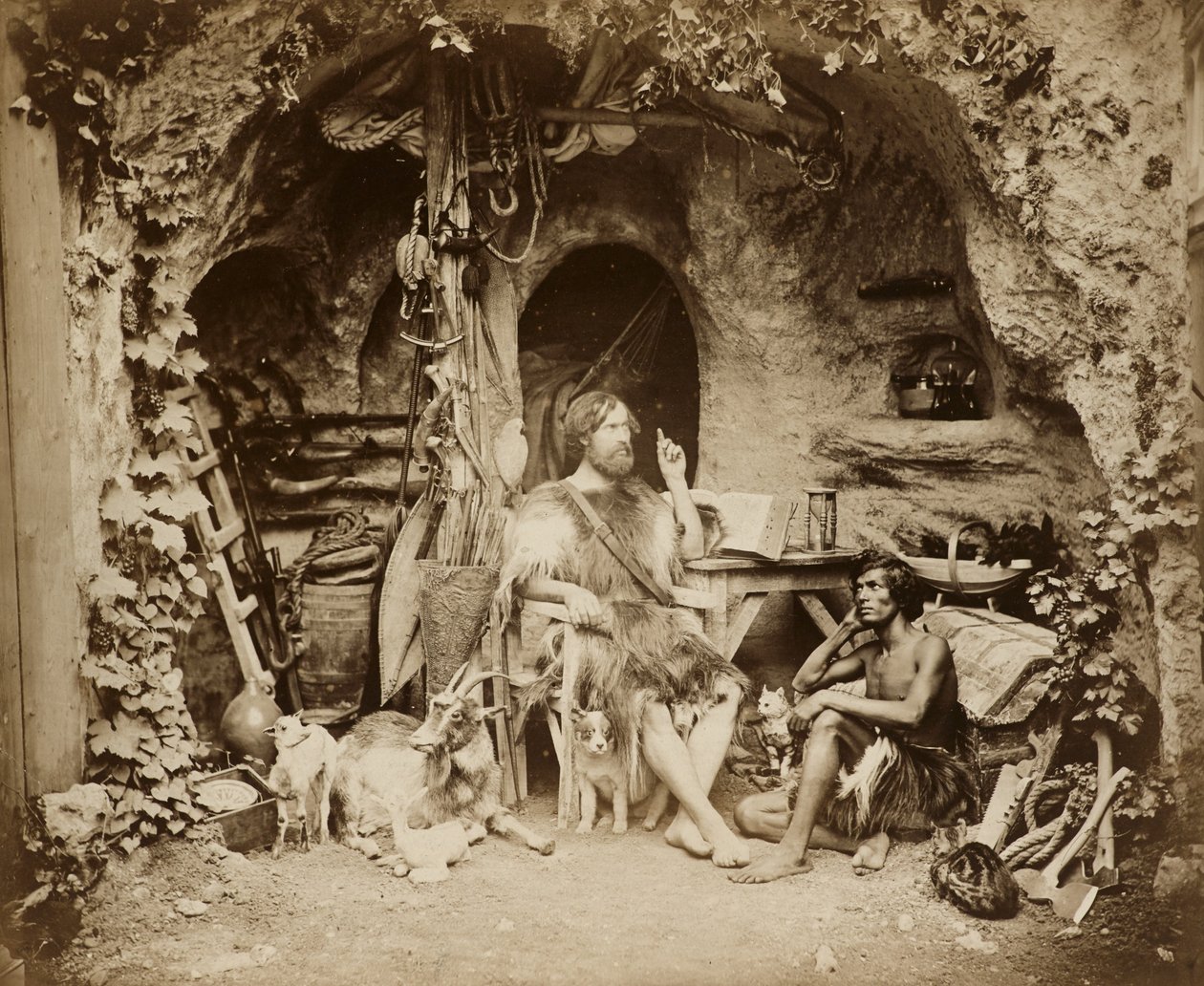 Robinson Crusoe, ca. 1856 (albumin sølvtrykk fra glassnegativ) av William Henry Lake Price