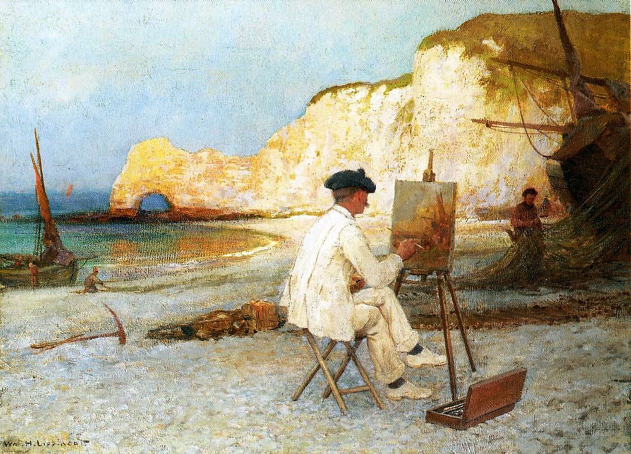 A Painter by the Sea Side, ca. 1885 (olje på lerret) av William Henry Lippincott