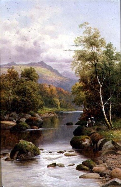 Kveld på Glaslyn, Nord-Wales av William Henry Mander