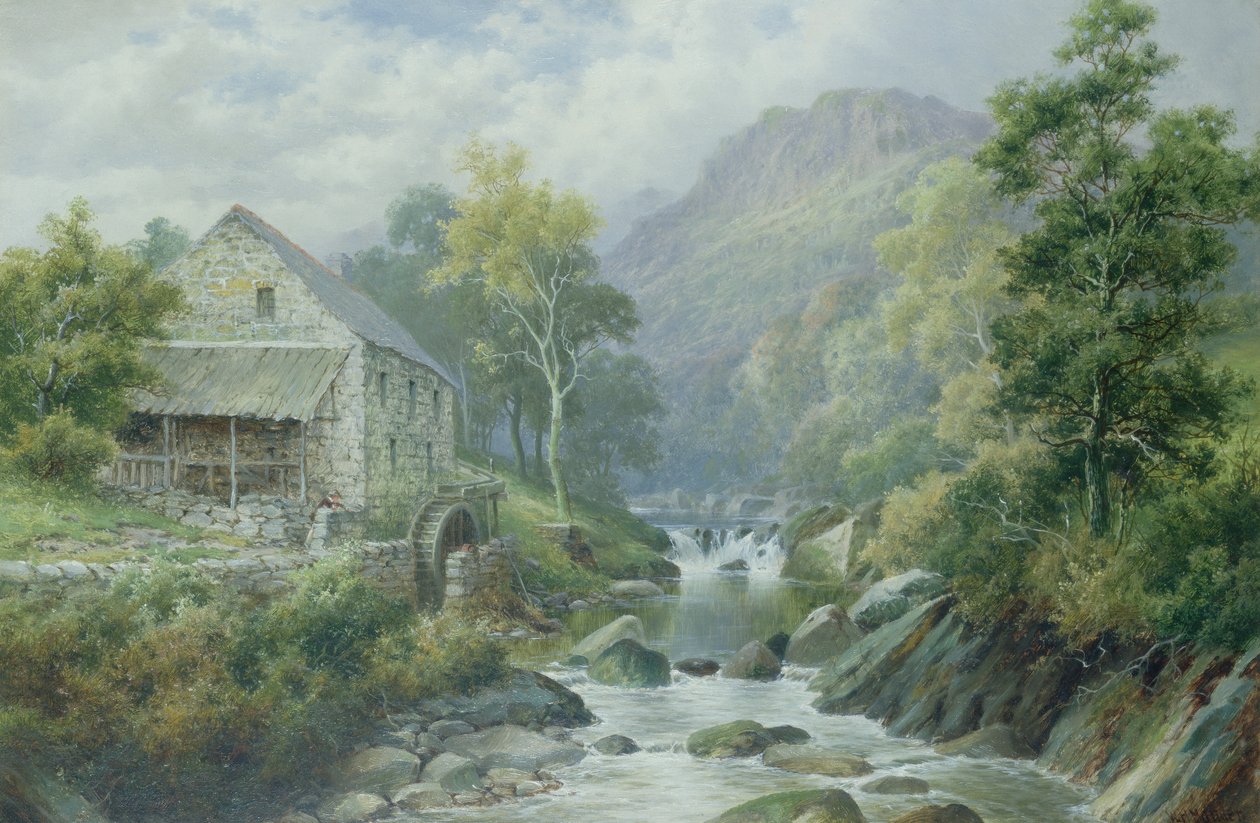 Old Disused Mill, Dolgelly (par 77867) av William Henry Mander