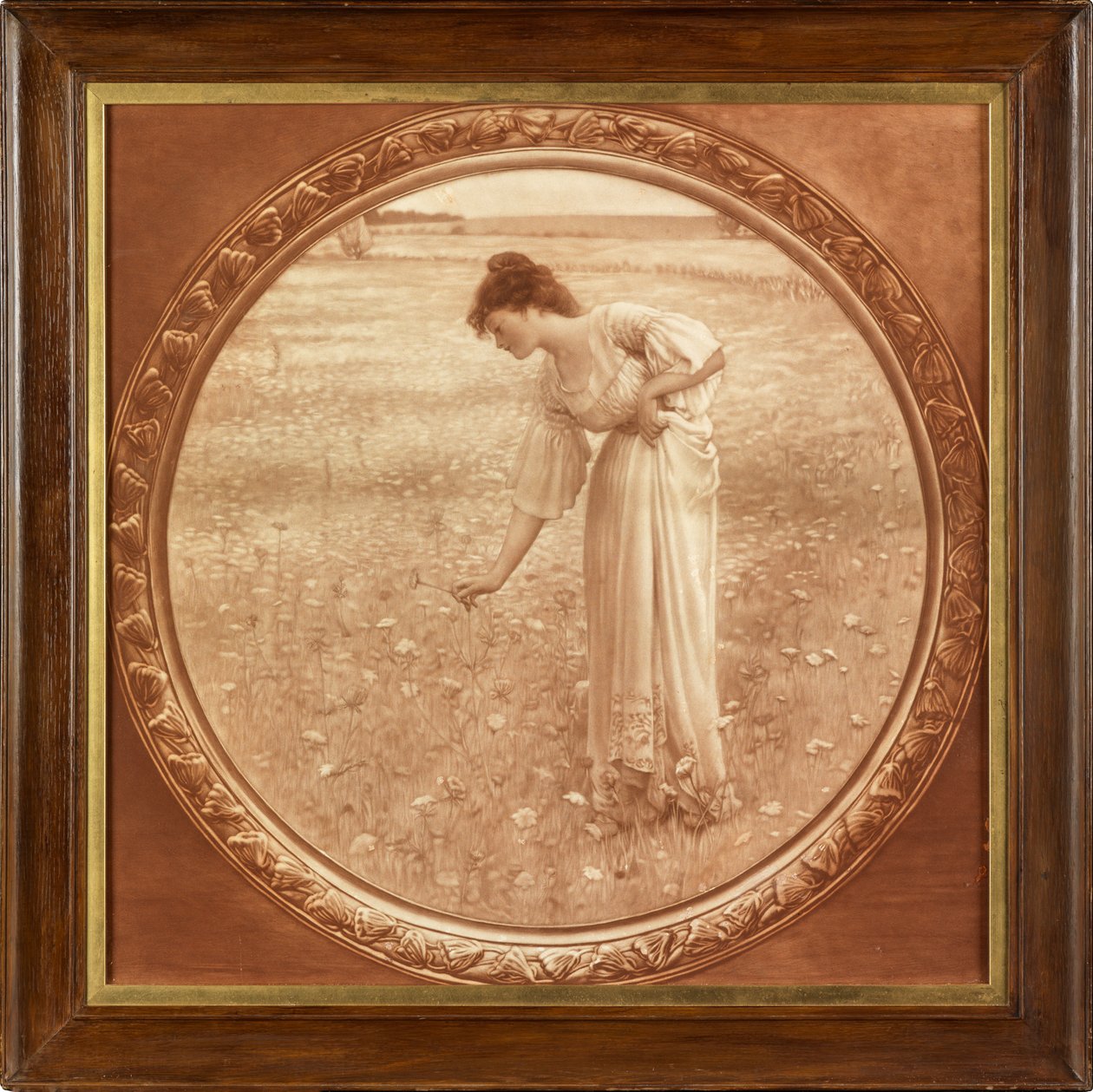 Flowers of the Field (fotografisk reproduksjon trykt i sepia) av William Henry Margetson
