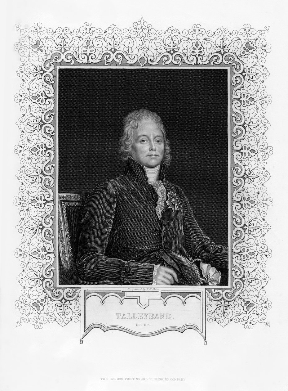 Charles Maurice de Talleyrand-Perigord, fransk diplomat, 1800-tallet. av William Henry Mote