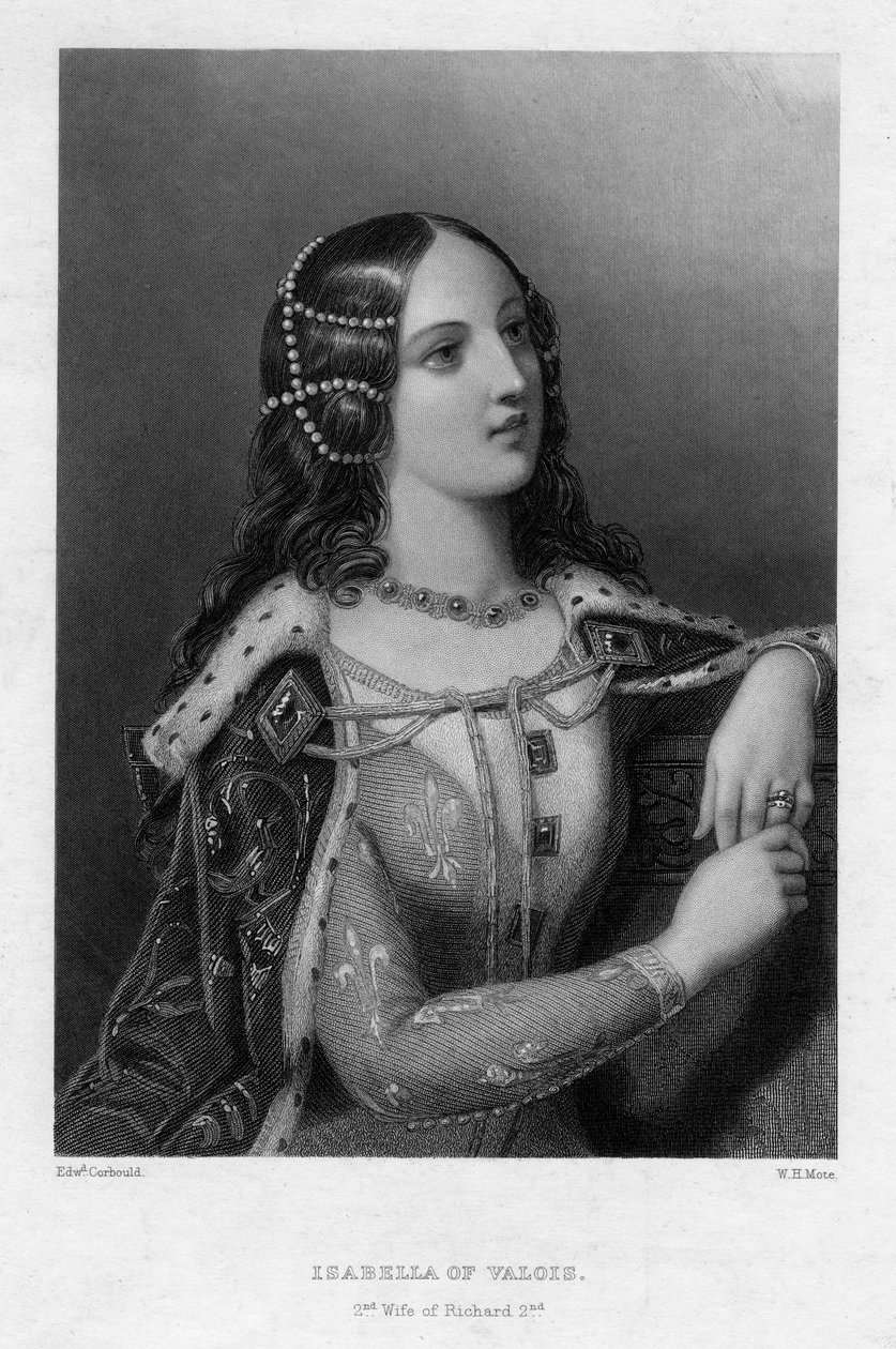 Isabella av Valois, andre kone til Richard II, c1860. av William Henry Mote