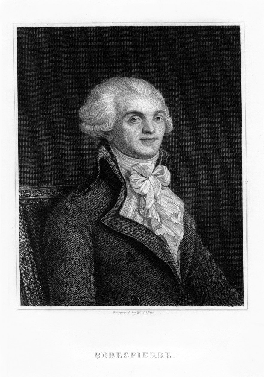Maximilien Robespierre, en av lederne av den franske revolusjonen, 1800-tallet av William Henry Mote