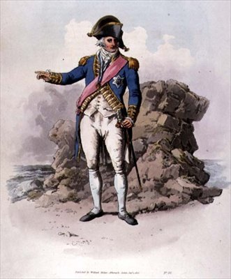 Admiral i full uniform, iført Badeordenen fra 