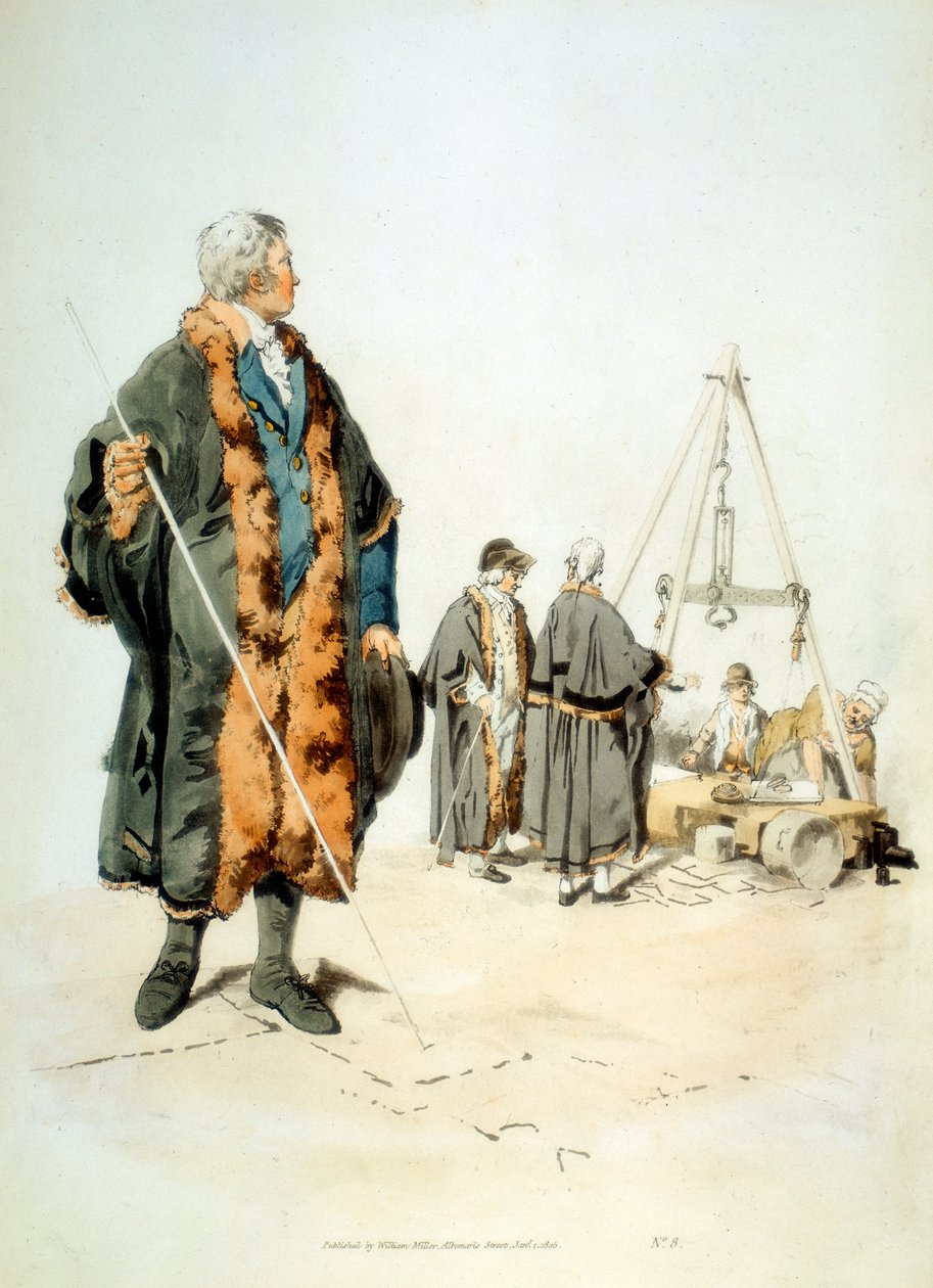 Medlem av en London Wardmote Inquest i offisiell kjole, 1808 av William Henry Pyne