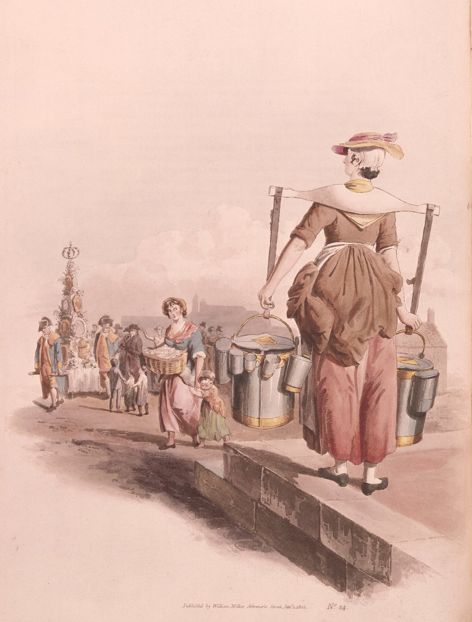 Milkmaid, 1808 av William Henry Pyne