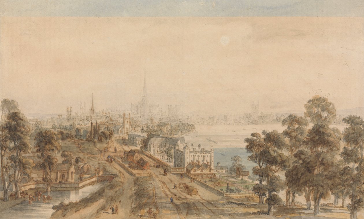 Gamle London, utsikt fra St. James Park ser østover av William Henry Pyne