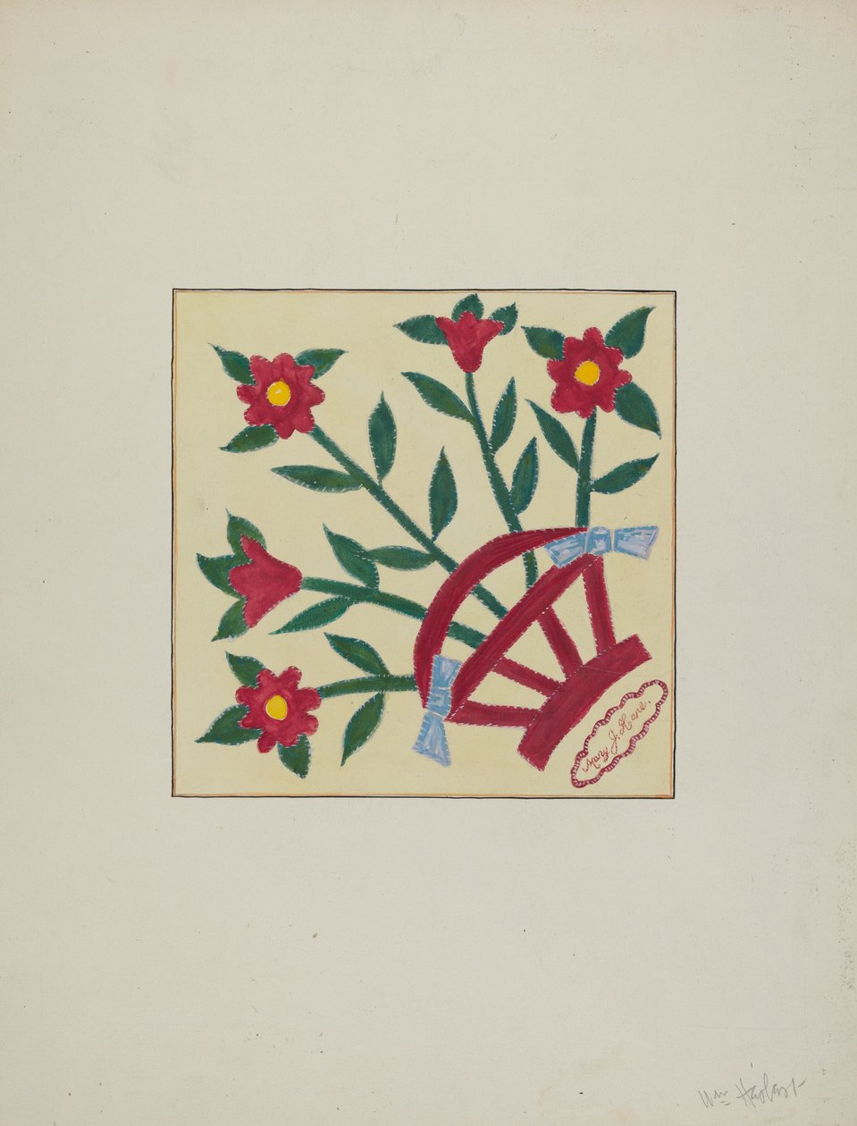 Delt quilt 1 kvadrat, ca. 1940. av William Herbert