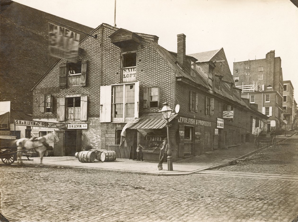 Race Street Wharf, Delaware Avenue ved Race Street, 1867 av William Herman Rau
