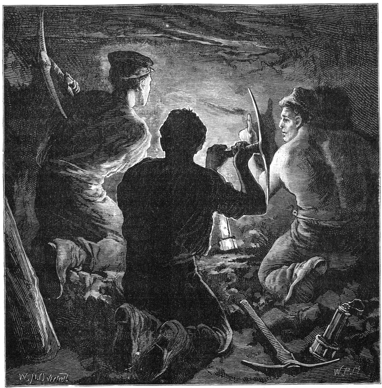Kullgruveulykke, Tynewydd Colliery, Sør-Wales, april 1877 c1885 av William Heysham Overend