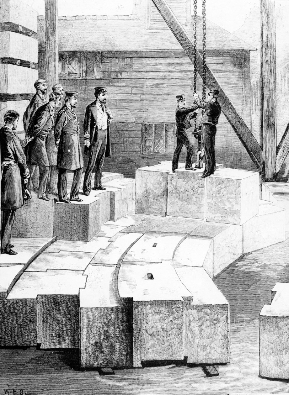 The New Eddystone Lighthouse: The Stone-Cutting Establishment at Oreston, illustrasjon fra 