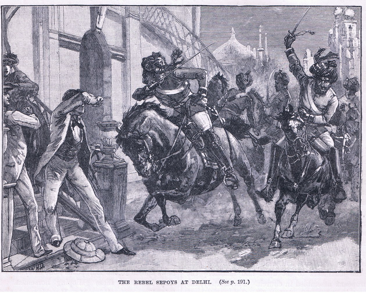 Opprøreren Sepoys i Delhi 1857 e.Kr av William Heysham Overend