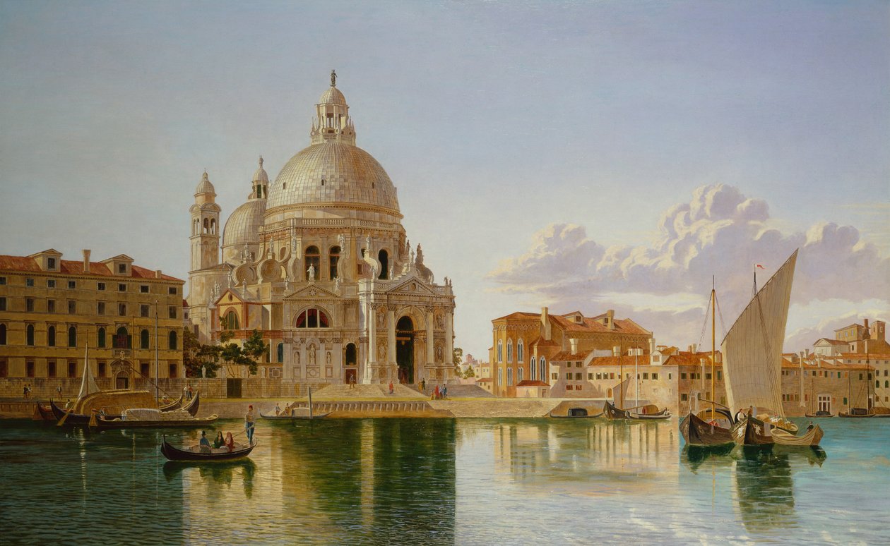 Santa Maria Della Salute, Venezia (olje på lerret) av William Hickling Burnett