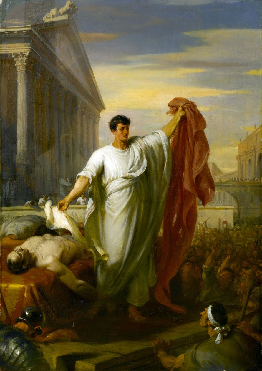 Marc Anthony leser Cæsars testamente av William Hilton