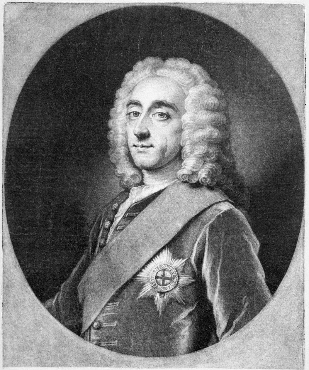 Philip Dormer Stanhope, gravert av John Simon av William Hoare