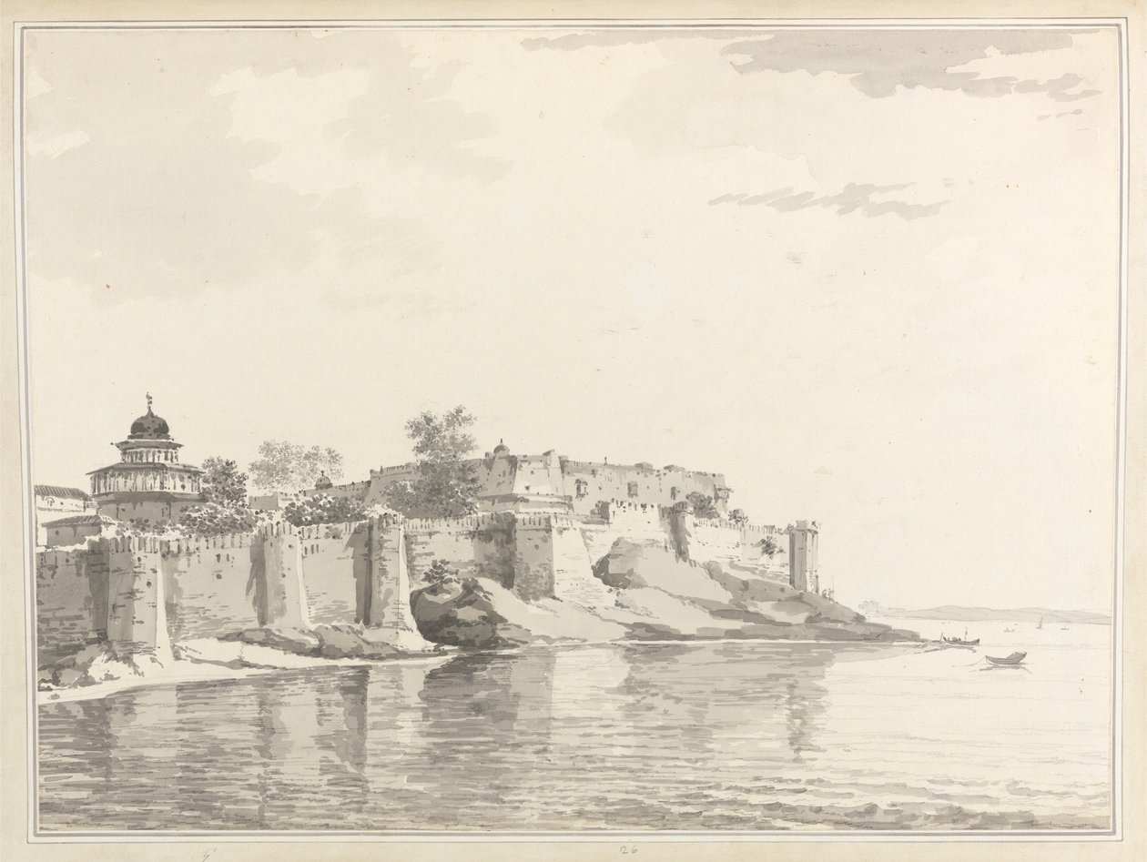 Utsikt over fortet i Allahabad av William Hodges