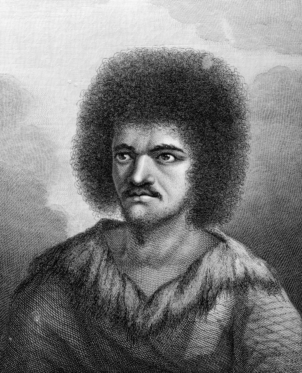 Otto, konge av Otaheite, illustrasjon fra kaptein James Cooks 