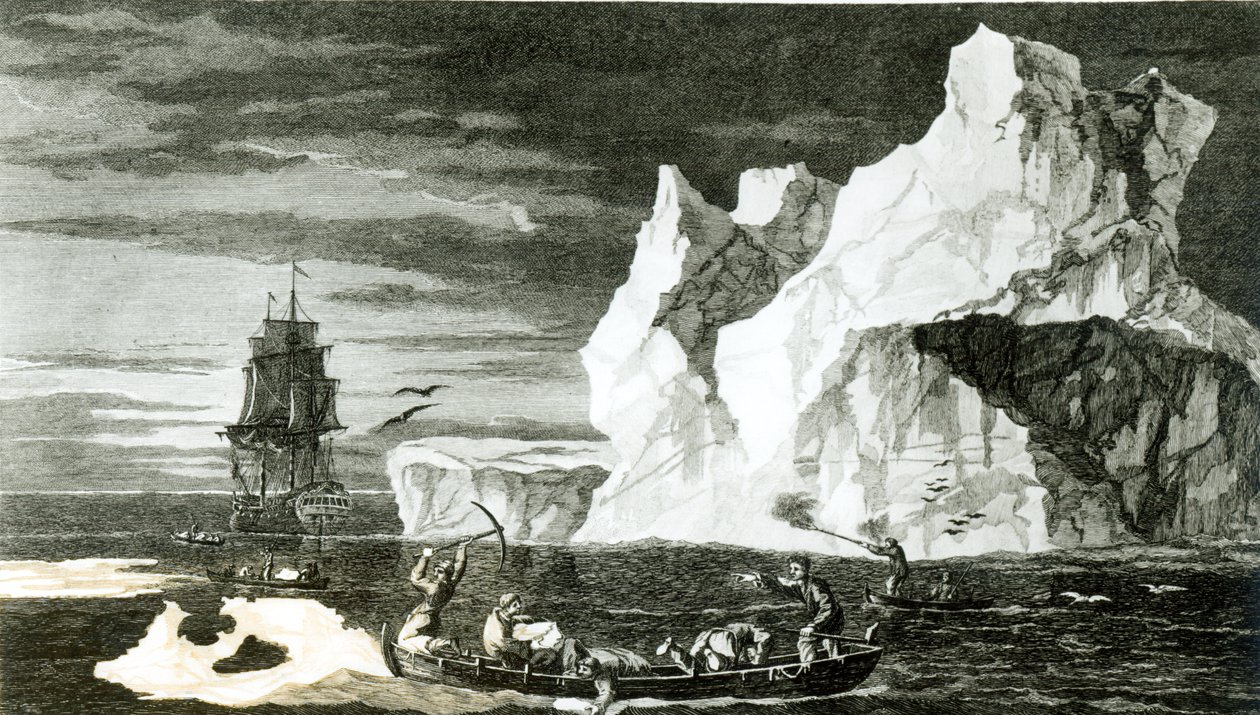 Isøyene den 9. januar 1773, gravert av B. T. Pouney, 31. februar 1777 av William Hodges