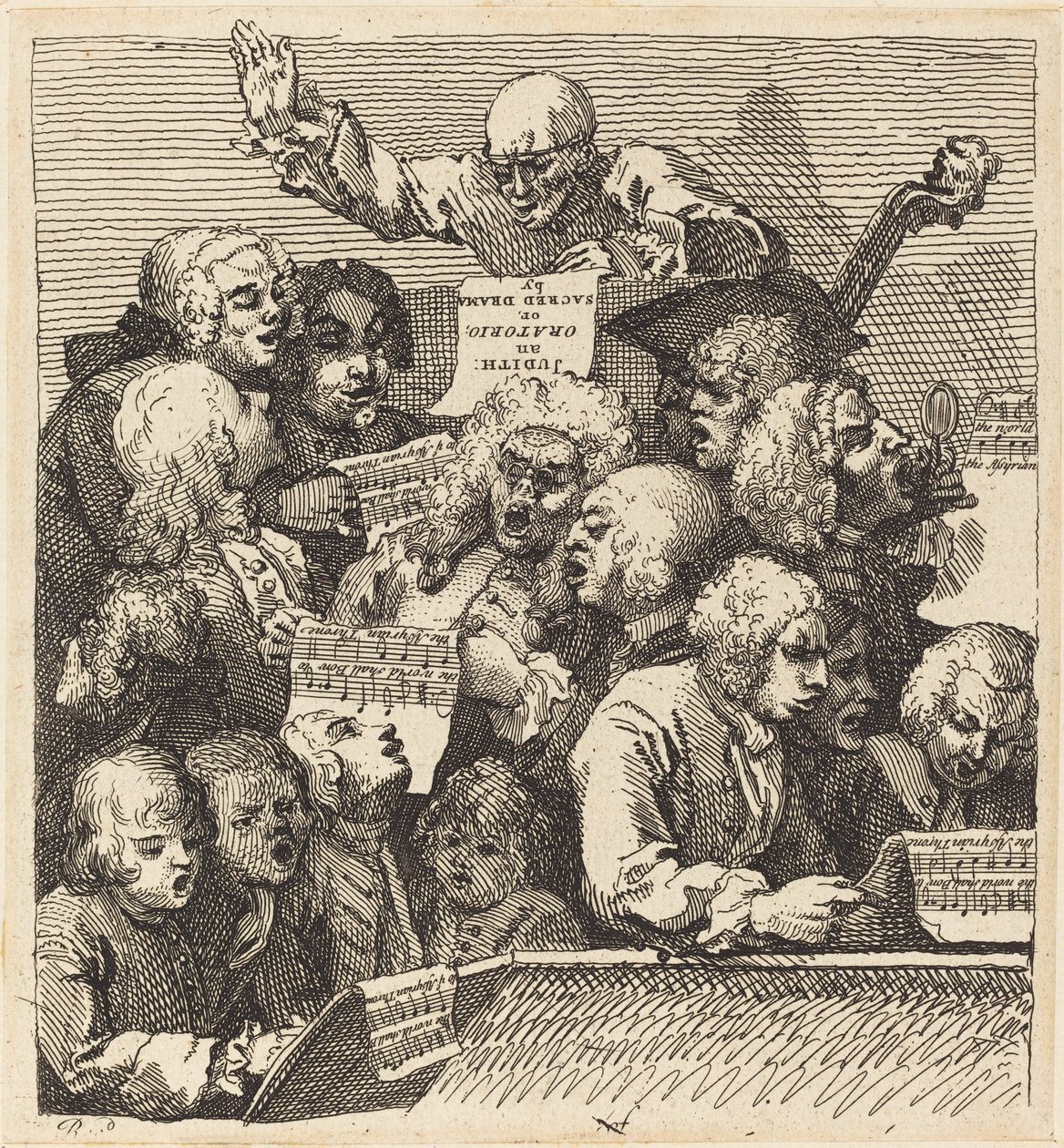 Et kor av sangere av William Hogarth