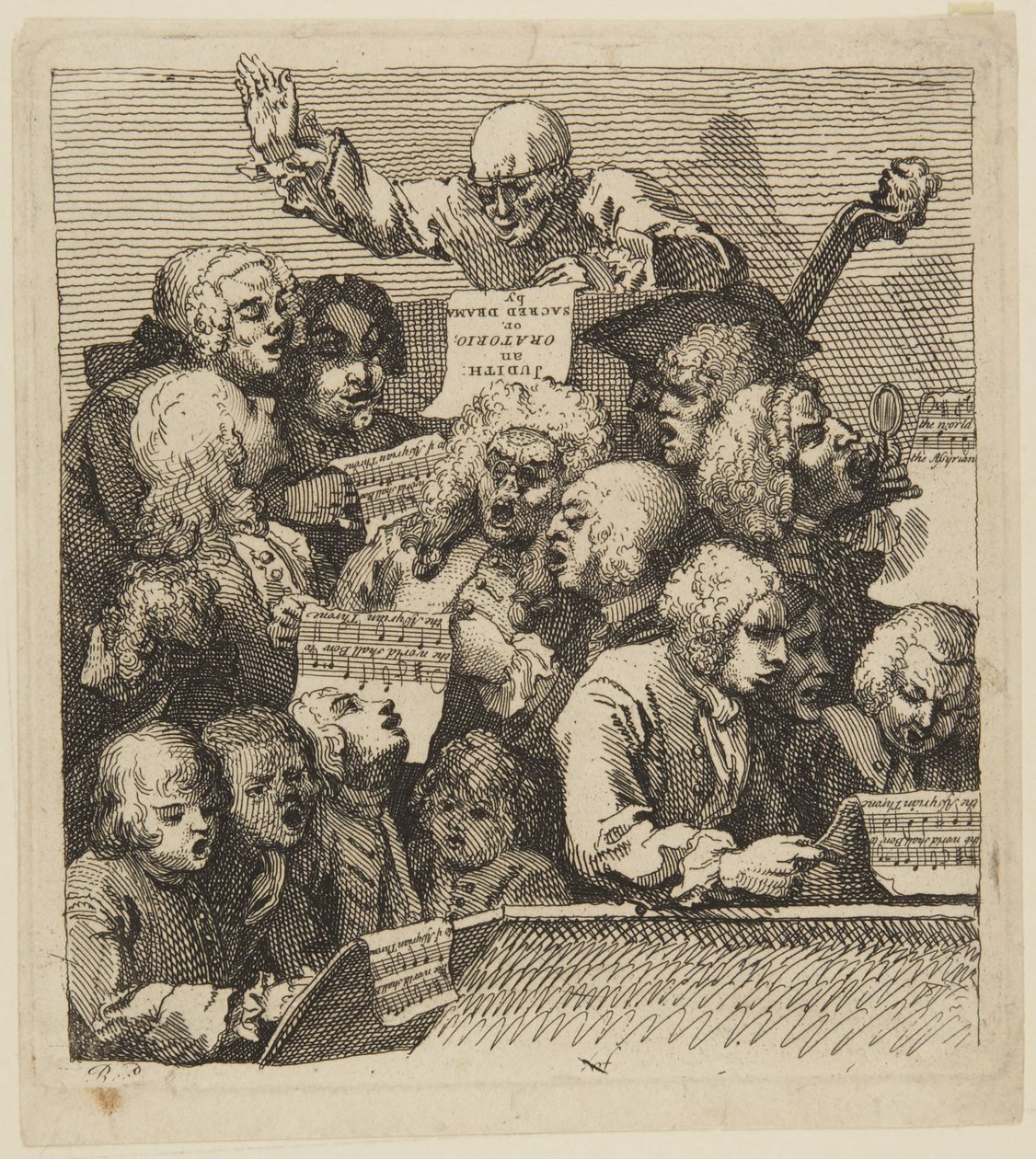 Et kor av sangere av William Hogarth
