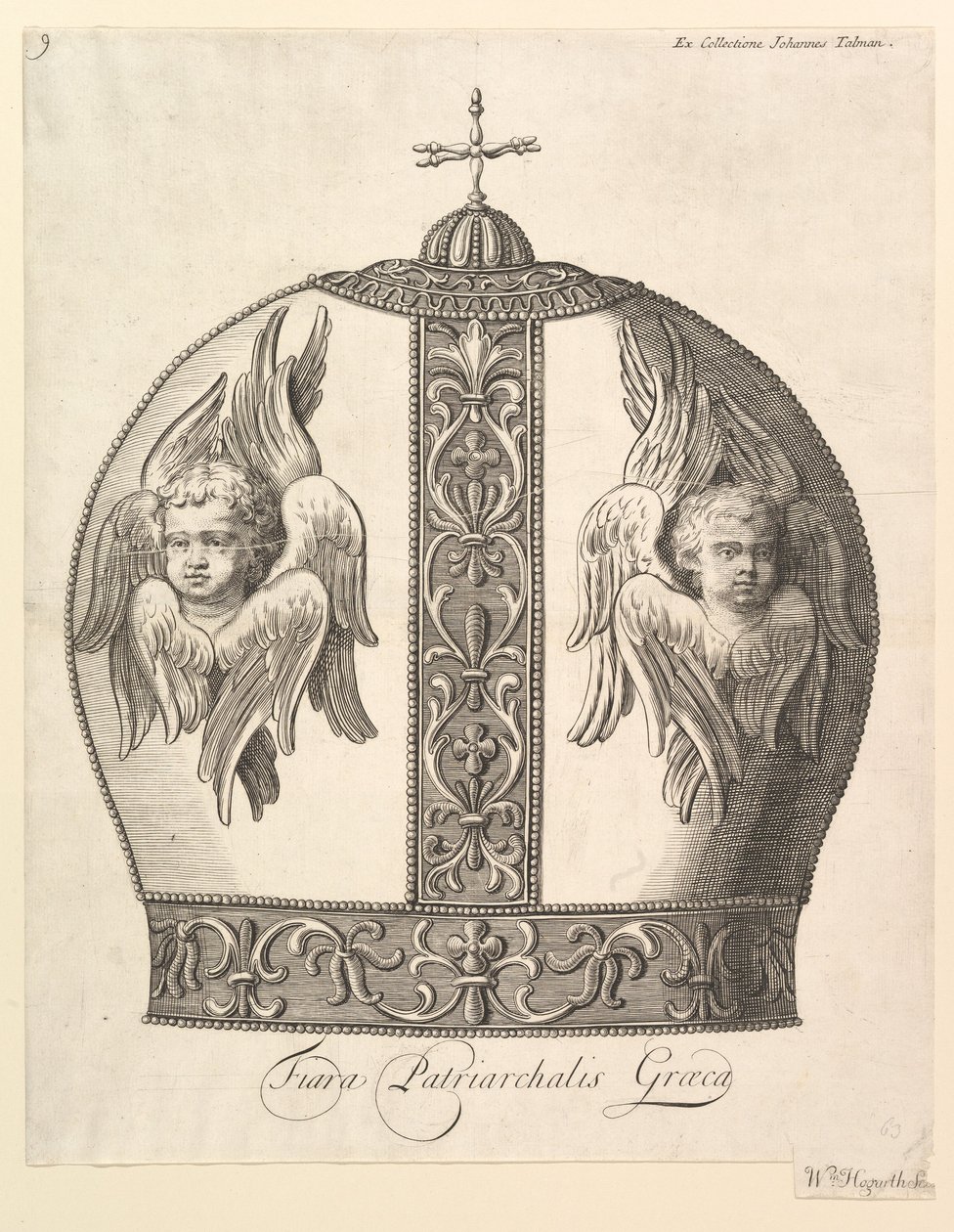 En gresk patriarkalsk krone - Tiara Patriarkalsk gresk Aubry de La Mottrayes reiser..., 1723-24. av William Hogarth